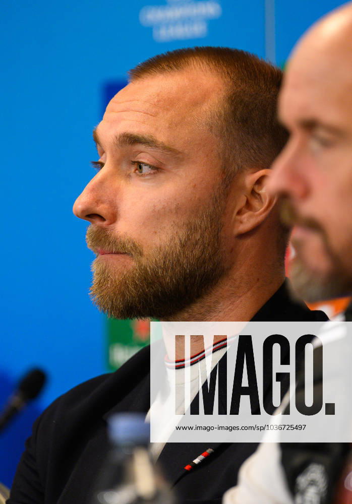 Manchester United, ManU press conference, PK, Pressekonferenz ahead of UEFA Champions League in Copenhagen, Denmark Copenhagen, Denmark. 07th, November 2023. Christian Eriksen of Manchester United seen during a press conference ahaed of the UEFA Champions League match between FC Copenhagen and Manchester United at Parken in Copenhagen. Copenhagen Denmark