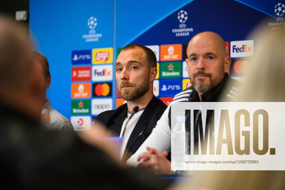 Manchester United, ManU press conference, PK, Pressekonferenz ahead of UEFA Champions League in Copenhagen, Denmark Copenhagen, Denmark. 07th, November 2023. Christian Eriksen of Manchester United seen during a press conference ahaed of the UEFA Champions League match between FC Copenhagen and Manchester United at Parken in Copenhagen. Copenhagen Denmark