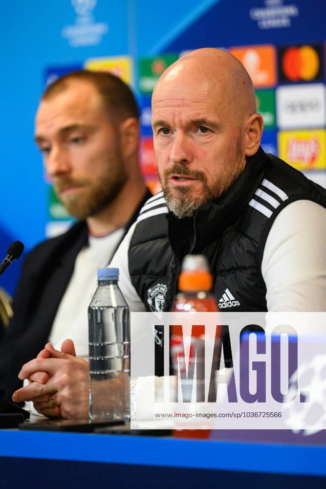 Manchester United, ManU press conference, PK, Pressekonferenz ahead of UEFA Champions League in Copenhagen, Denmark Copenhagen, Denmark. 07th, November 2023. Head coach Erik ten Hag of Manchester United seen during a press conference ahaed of the UEFA Champions League match between FC Copenhagen and Manchester United at Parken in Copenhagen. Copenhagen Denmark