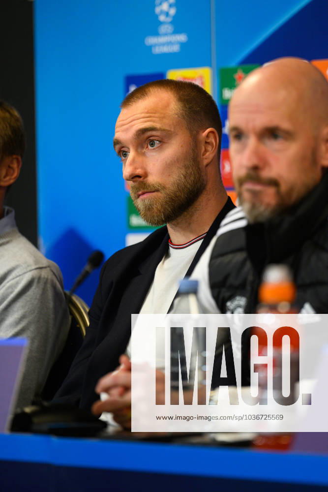 Manchester United, ManU press conference, PK, Pressekonferenz ahead of UEFA Champions League in Copenhagen, Denmark Copenhagen, Denmark. 07th, November 2023. Christian Eriksen of Manchester United seen during a press conference ahaed of the UEFA Champions League match between FC Copenhagen and Manchester United at Parken in Copenhagen. Copenhagen Denmark