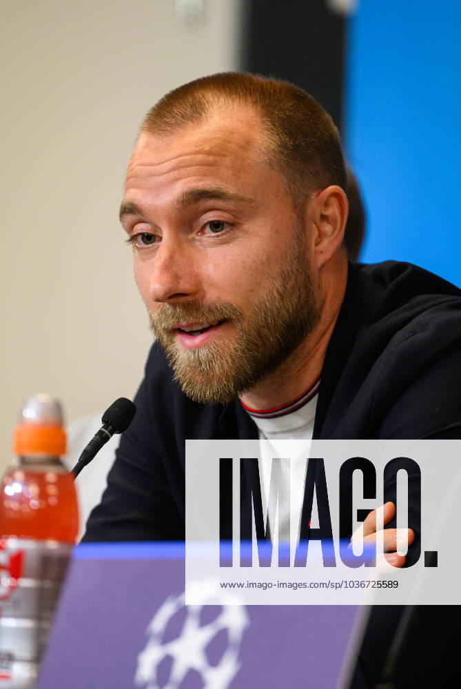 Manchester United, ManU press conference, PK, Pressekonferenz ahead of UEFA Champions League in Copenhagen, Denmark Copenhagen, Denmark. 07th, November 2023. Christian Eriksen of Manchester United seen during a press conference ahaed of the UEFA Champions League match between FC Copenhagen and Manchester United at Parken in Copenhagen. Copenhagen Denmark