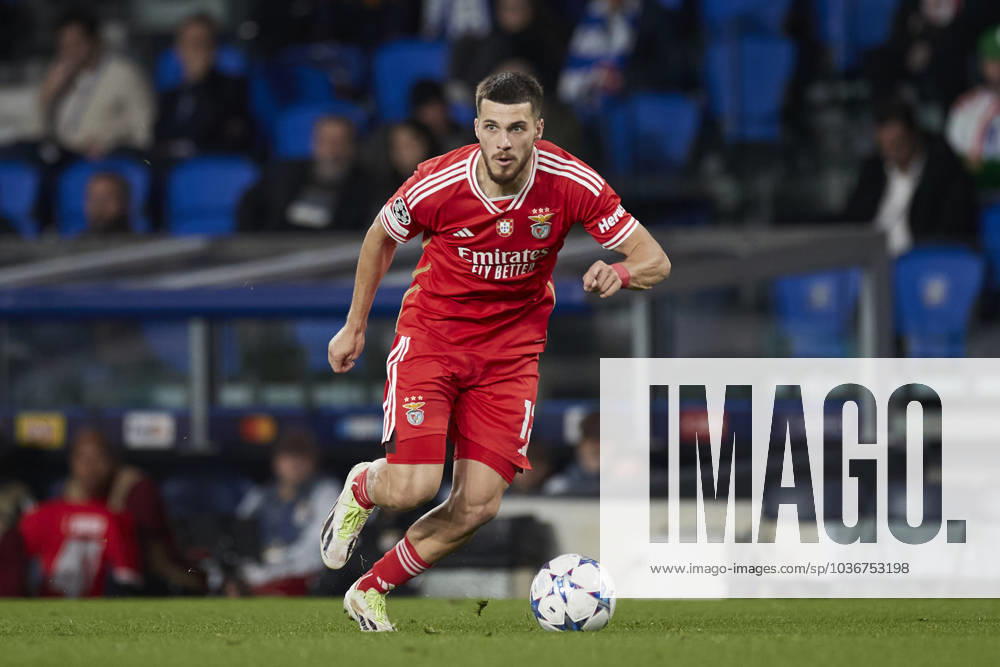 Real Sociedad v SL Benfica: Group D - UEFA Champions League 2023 24 David Jurasek of SL Benfica in action during the UEFA Champions League match between Real Sociedad and SL Benfica at Reale Arena on November 8, 2023, in San Sebastian, Spain. San Sebastian Reale Arena Basque Country Spain RL_RSOvBENF_112
