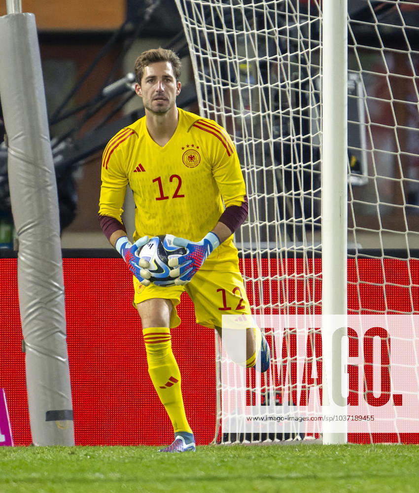Football, International match, Test match 2023 24, Austria Germany, at Ernst Happel Stadium Vienna, Goalkeeper Kevin Trapp Germany has the ball DFL and DFB regulations prohibit any use of photographs as image sequences and or quasi video