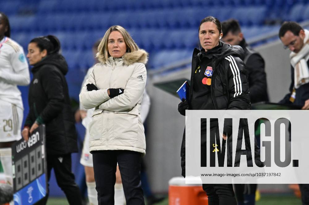 Sonia Bompastor et Camille Abily (lyon) FOOTBALL: Olympique Lyonnais FÂŽminines vs SKN Sankt Polten - Ligue des Champions FÂŽminine - 22 11 2023 FredericChambert Panoramic