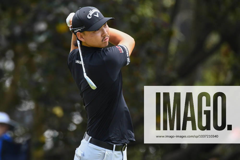 GOLF AUSTRALIAN PGA, Golf Herren Min Woo Lee plays a shot during round 1 of the 2023 Fortinet Australian PGA Championship in Brisbane, Thursday, November 23, 2023. ( NO ARCHIVING, , NO USE IN BOOKS WITHOUT CONSENT BRISBANE QUEENSLAND AUSTRALIA