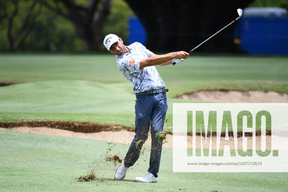 GOLF AUSTRALIAN PGA, Golf Herren Joel Moscatel Nachsho plays a shot during round 1 of the 2023 Fortinet Australian PGA Championship in Brisbane, Thursday, November 23, 2023. ( NO ARCHIVING, , NO USE IN BOOKS WITHOUT CONSENT BRISBANE QUEENSLAND AUSTRALIA