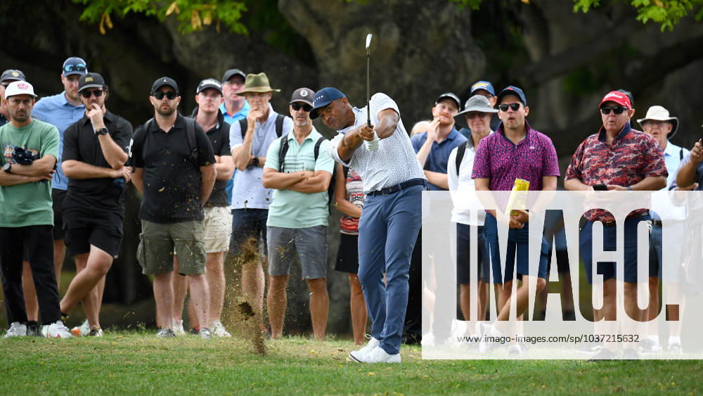 GOLF AUSTRALIAN PGA, Golf Herren Jhonattan Vegas plays a shot during round 1 of the 2023 Fortinet Australian PGA Championship in Brisbane, Thursday, November 23, 2023. ( NO ARCHIVING, , NO USE IN BOOKS WITHOUT CONSENT BRISBANE QUEENSLAND AUSTRALIA