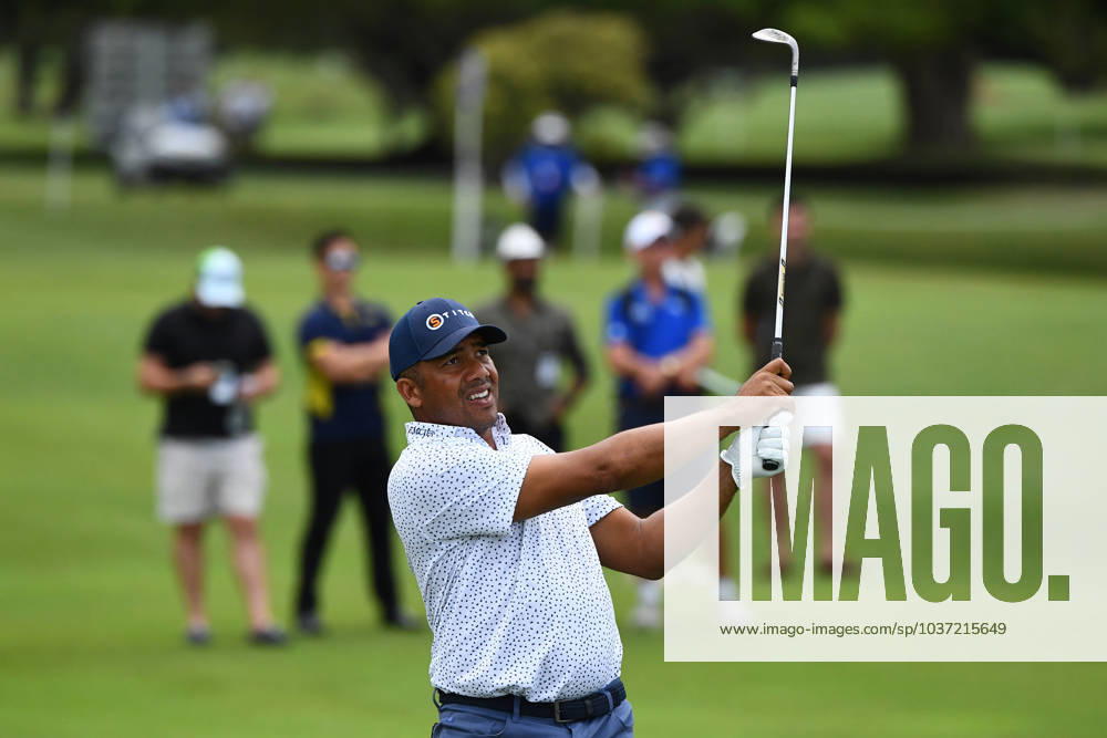 GOLF AUSTRALIAN PGA, Golf Herren Jhonattan Vegas plays a shot during round 1 of the 2023 Fortinet Australian PGA Championship in Brisbane, Thursday, November 23, 2023. ( NO ARCHIVING, , NO USE IN BOOKS WITHOUT CONSENT BRISBANE QUEENSLAND AUSTRALIA