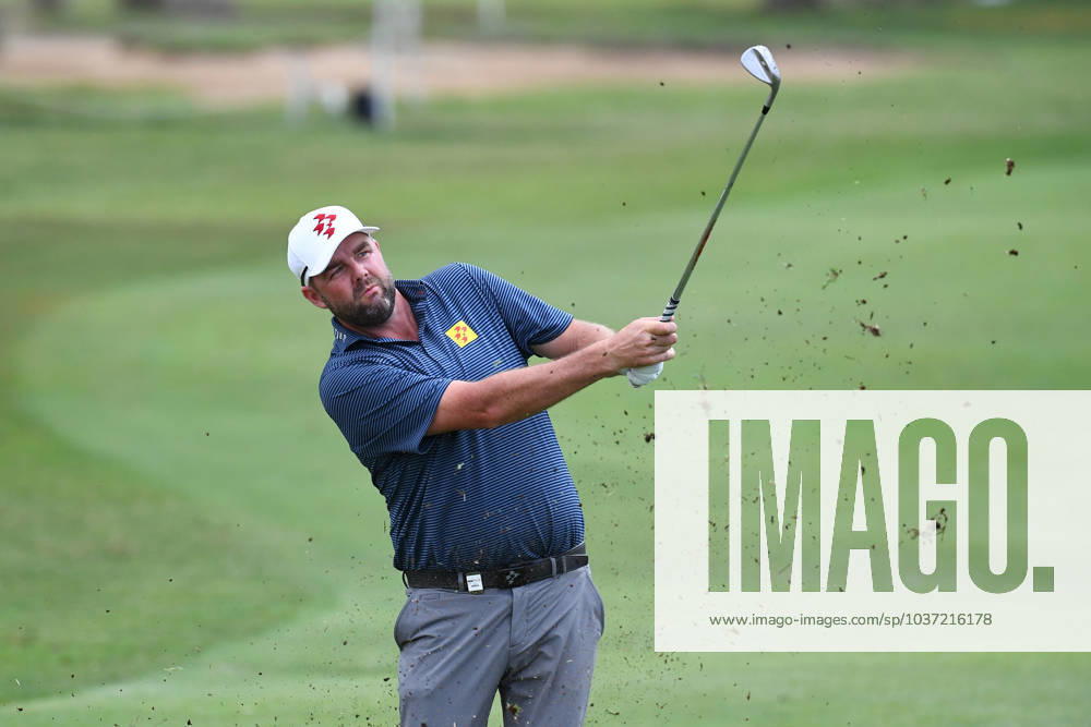 GOLF AUSTRALIAN PGA, Golf Herren Marc Leishman plays a shot during round 1 of the 2023 Fortinet Australian PGA Championship in Brisbane, Thursday, November 23, 2023. ( NO ARCHIVING, , NO USE IN BOOKS WITHOUT CONSENT BRISBANE QUEENSLAND AUSTRALIA