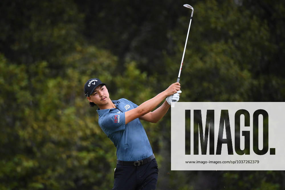 GOLF AUSTRALIAN PGA, Golf Herren Min Woo Lee plays a shot during round 3 of the 2023 Australian PGA Championship in Brisbane, Saturday, November 25, 2023. ( NO ARCHIVING, , NO USE IN BOOKS WITHOUT CONSENT BRISBANE QUEENSLAND AUSTRALIA
