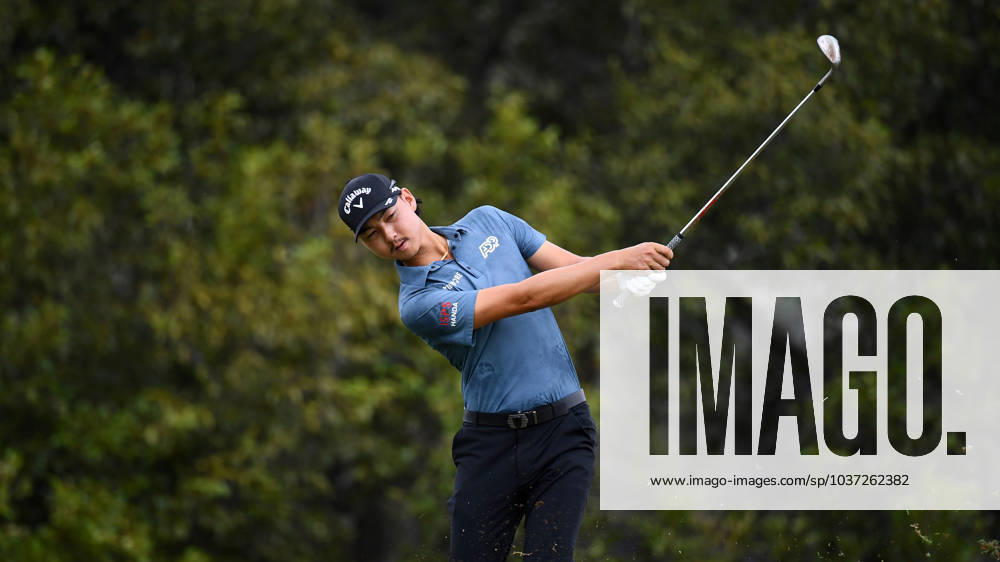 GOLF AUSTRALIAN PGA, Golf Herren Min Woo Lee plays a shot during round 3 of the 2023 Australian PGA Championship in Brisbane, Saturday, November 25, 2023. ( NO ARCHIVING, , NO USE IN BOOKS WITHOUT CONSENT BRISBANE QUEENSLAND AUSTRALIA