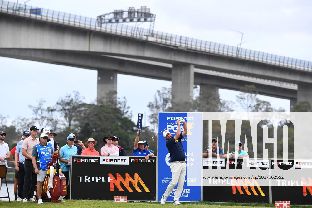 GOLF AUSTRALIAN PGA, Golf Herren Marc Leishman plays a shot during round 3 of the 2023 Australian PGA Championship in Brisbane, Saturday, November 25, 2023. ( NO ARCHIVING, , NO USE IN BOOKS WITHOUT CONSENT BRISBANE QUEENSLAND AUSTRALIA