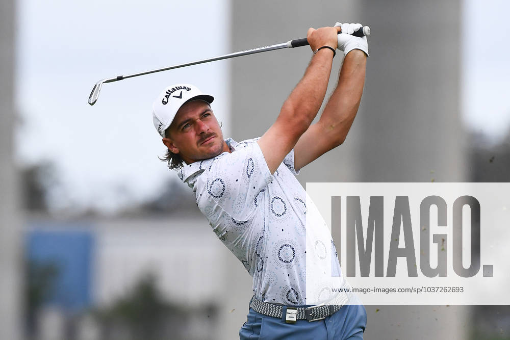 GOLF AUSTRALIAN PGA, Golf Herren David Micheluzzi plays a shot during round 3 of the 2023 Australian PGA Championship in Brisbane, Saturday, November 25, 2023. ( NO ARCHIVING, , NO USE IN BOOKS WITHOUT CONSENT BRISBANE QUEENSLAND AUSTRALIA