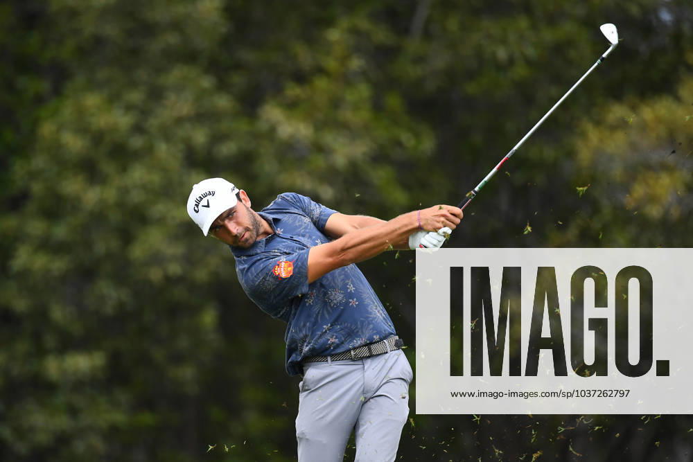 GOLF AUSTRALIAN PGA, Golf Herren Joel Moscatel plays a shot during round 3 of the 2023 Australian PGA Championship in Brisbane, Saturday, November 25, 2023. ( NO ARCHIVING, , NO USE IN BOOKS WITHOUT CONSENT BRISBANE QUEENSLAND AUSTRALIA