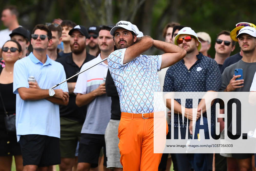 GOLF AUSTRALIAN PGA, Golf Herren Curtis Luck plays a shot during round 3 of the 2023 Australian PGA Championship in Brisbane, Saturday, November 25, 2023. ( NO ARCHIVING, , NO USE IN BOOKS WITHOUT CONSENT BRISBANE QUEENSLAND AUSTRALIA