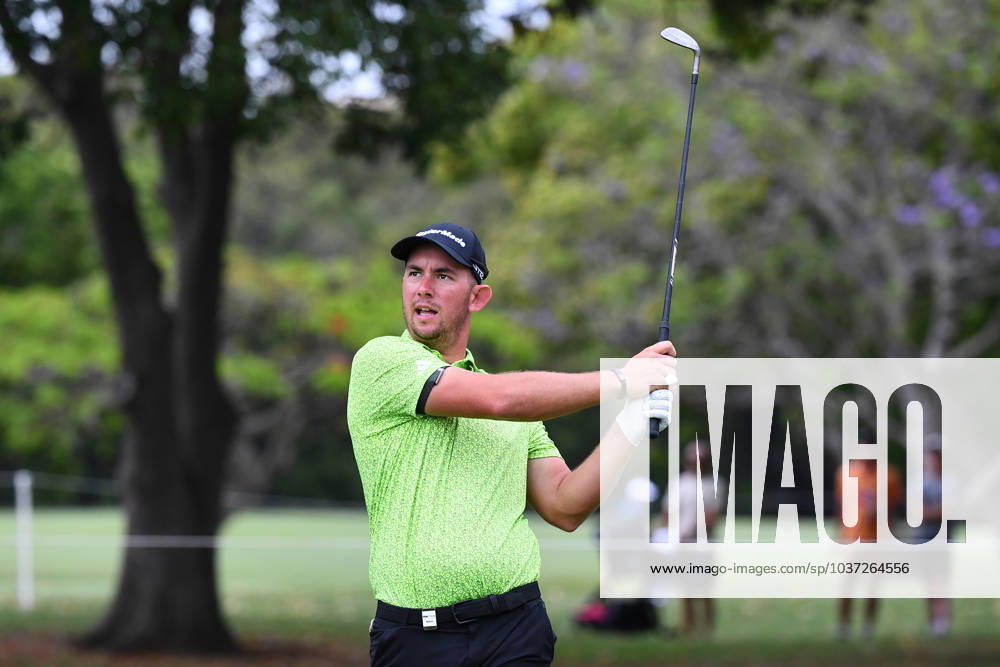 GOLF AUSTRALIAN PGA, Golf Herren Lucas Herbert reacts after a shot during round 3 of the 2023 Australian PGA Championship in Brisbane, Saturday, November 25, 2023. ( NO ARCHIVING, , NO USE IN BOOKS WITHOUT CONSENT BRISBANE QUEENSLAND AUSTRALIA