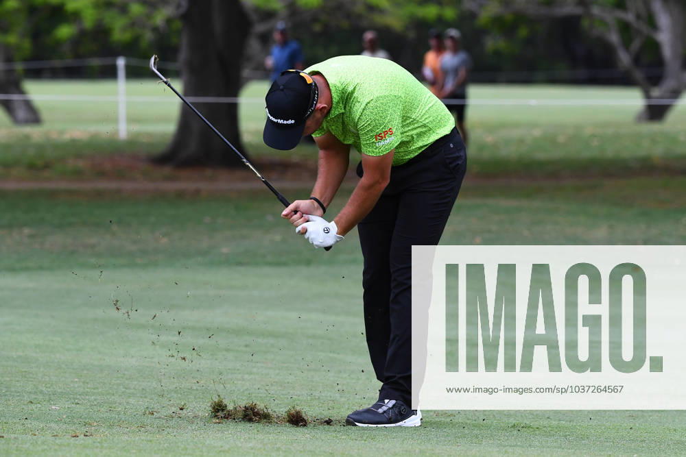 GOLF AUSTRALIAN PGA, Golf Herren Lucas Herbert reacts after a shot during round 3 of the 2023 Australian PGA Championship in Brisbane, Saturday, November 25, 2023. ( NO ARCHIVING, , NO USE IN BOOKS WITHOUT CONSENT BRISBANE QUEENSLAND AUSTRALIA