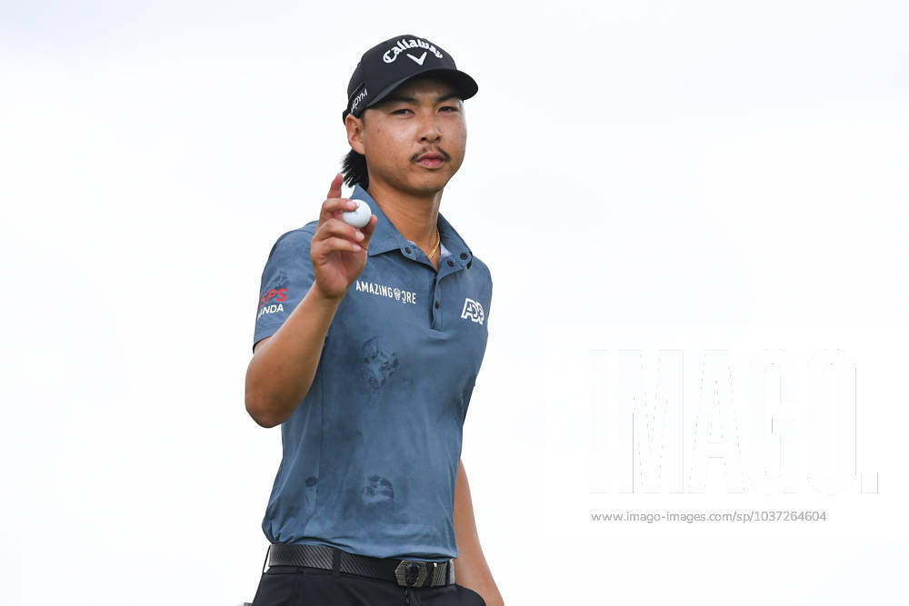 GOLF AUSTRALIAN PGA, Golf Herren Min Woo Lee reacts during round 3 of the 2023 Australian PGA Championship in Brisbane, Saturday, November 25, 2023. ( NO ARCHIVING, , NO USE IN BOOKS WITHOUT CONSENT BRISBANE QUEENSLAND AUSTRALIA