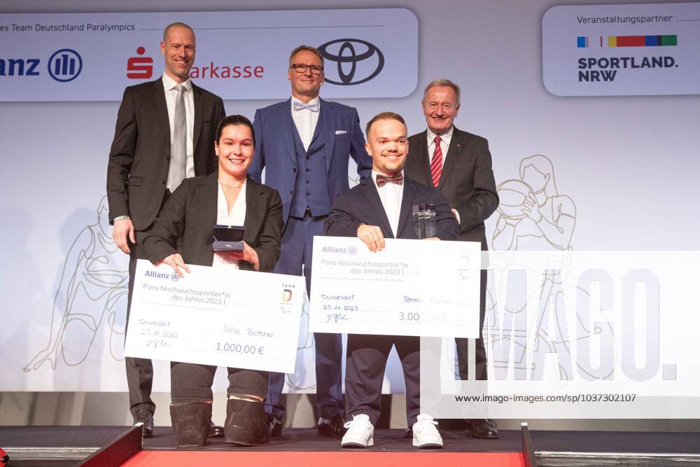 Para Athlete of the Year , 25 11 2023 Para Athlete of the Year on 25 11 2023, Duesseldorf Yannis FISCHER WINS Junior Para Athlete of the Year ahead of Anna Maria Rieder and Gina Boeettcher in the picture