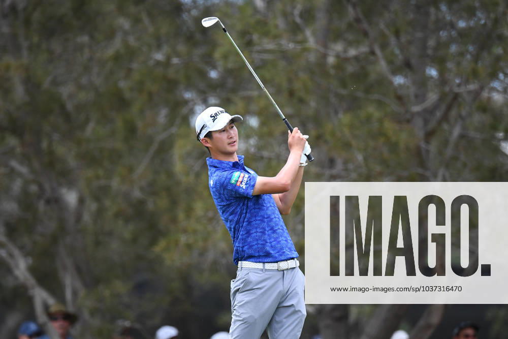GOLF AUSTRALIAN PGA, Golf Herren Rikuya Hoshino of Japan plays a shot during the final round of the 2023 Australian PGA Championship in Brisbane, Sunday, November 26, 2023. ( NO ARCHIVING, , NO USE IN BOOKS WITHOUT CONSENT BRISBANE QUEENSLAND AUSTRALIA