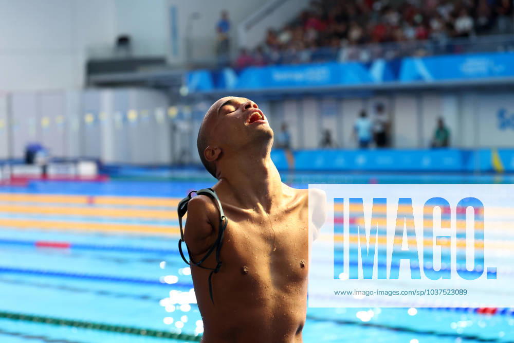 KW48 SANTIAGO, CHILE NOV 19: Samuel Da Silva de Brasil compite en la final de los 50m espalda S5 durante los Juegos Parapanamericanos STGO 2023 en el Centro Acuatico del Parque Estadio Nacional el 19 de noviembre en Santiago, Chile. Samuel Da Silva of Brazil competes in 50m Backstroke S5 final during STGO 2023 Parapan American Games at the Parque Estadio Nacional Aquatic Center on November 19 in Santiago, Chile. (Foto de Marcelo Hernandez Parapanamericanos 2023 via Photosport). Mejores fotos de los juegos Parapanamericanos STGO 2023 Best pictures of Parapan American Games STGO 2023