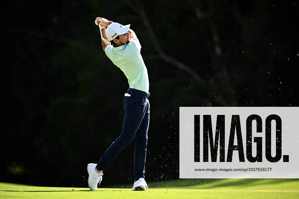 GOLF AUSTRALIAN OPEN, Joaquin Niemann of Chile plays a shot from the 14th fairway during Round 2 of the Australian Open 2023 at the Lakes Golf Club in Sydney, Friday, December 1, 2023. ( NO ARCHIVING, , NO USE IN BOOKS WITHOUT CONSENT SYDNEY NEW SOUTH WALES AUSTRALIA