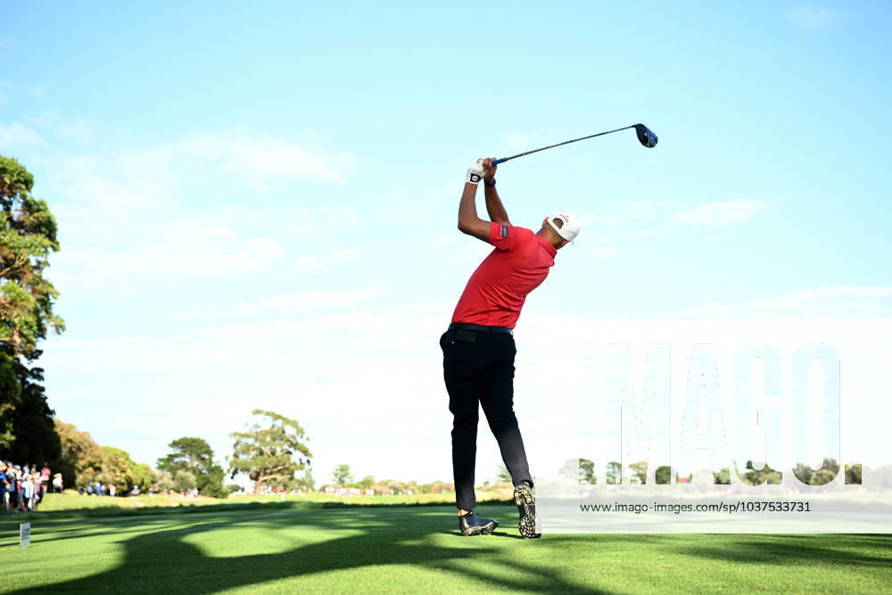 GOLF AUSTRALIAN OPEN, Adrian Meronk of Poland plays a shot from the 11th tee during Round 2 of the Australian Open 2023 at the Lakes Golf Club in Sydney, Friday, December 1, 2023. ( NO ARCHIVING, , NO USE IN BOOKS WITHOUT CONSENT SYDNEY NEW SOUTH WALES AUSTRALIA