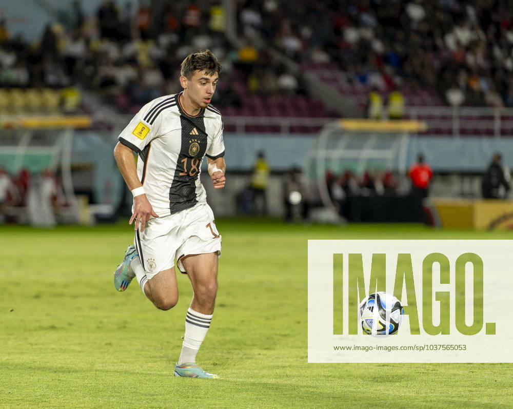 Football U 17 World Cup 2023, Final Germany France, at Manahan Stadium Surakarta Bilal Yalcinkaya Germany on the ball