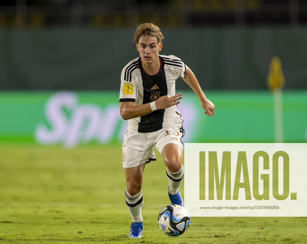 Football U 17 World Cup 2023, Final Germany France, at Manahan Stadium Surakarta Maximilian Hennig Germany on the ball