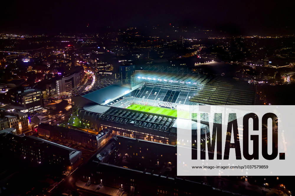 Newcastle United v Manchester United 2 Dezember 2023, Newcastle Premier League Fußball Newcastle United v Manchester United Eine Luftaufnahme GV von St James Park Foto von Daniel Chesterton Newcastle UK