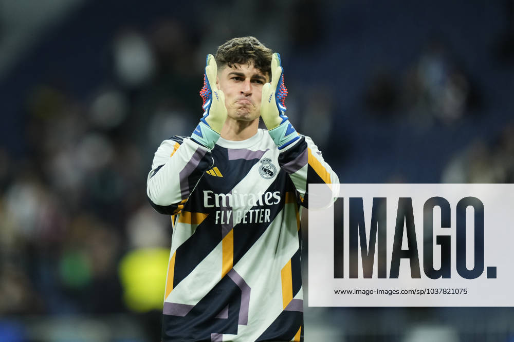 Real Madrid CF v Granada CF - LaLiga EA Sports Kepa Arrizabalaga goalkeeper of Real Madrid and Spain during the warm-up before the LaLiga EA Sports match between Real Madrid CF and Granada CF at Estadio Santiago Bernabeu on December 2, 2023 in Madrid, Spain. Madrid Spain
