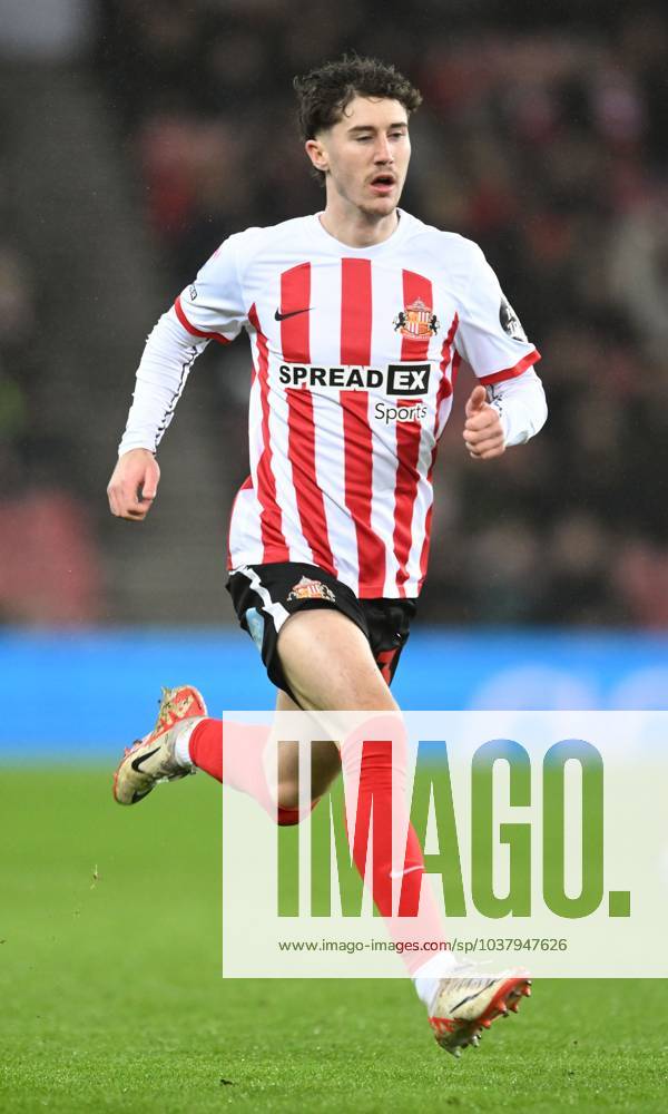 Trai Hume of Sunderland Sunderland v Leeds United, EFL Sky Bet Championship, Football, Stadium of Light, Sunderland, UK - 12 Dec 2023