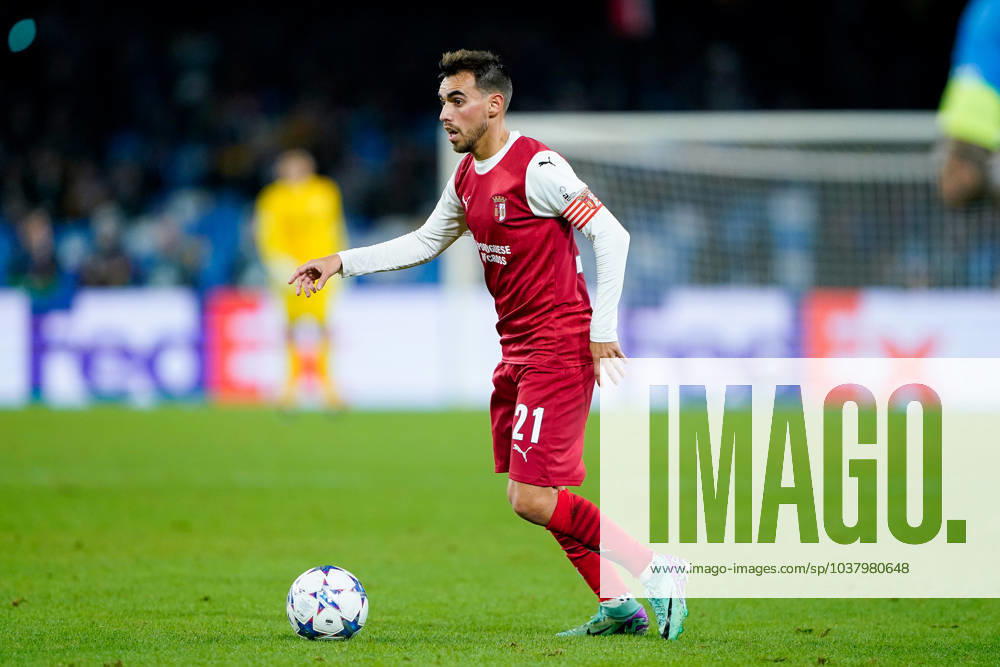 Ricardo Horta of SC Braga during the Uefa Champions League match between SSC Napoli and SC Braga at Stadio Diego Armando Maradona Naples Italy on 12 December 2023. Naples Stadio Diego Armando Maradona Naples Italy