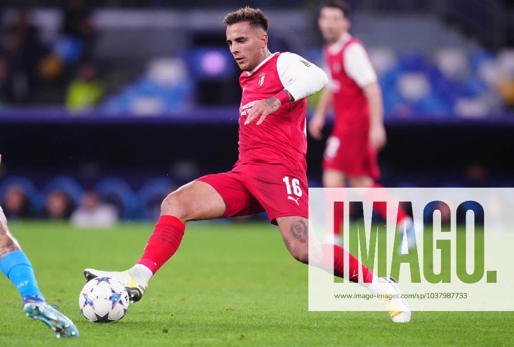 Napoli vs Braga - Champions League 2023 24 Naples 12 december 2023, during the football match valid for the Champions League 2023 24, between the teams of SSC Napoli vs FC Braga at the Diego Armando Maradona Stadium In the picture: RODRIGO ZALAZAR of SC Braga