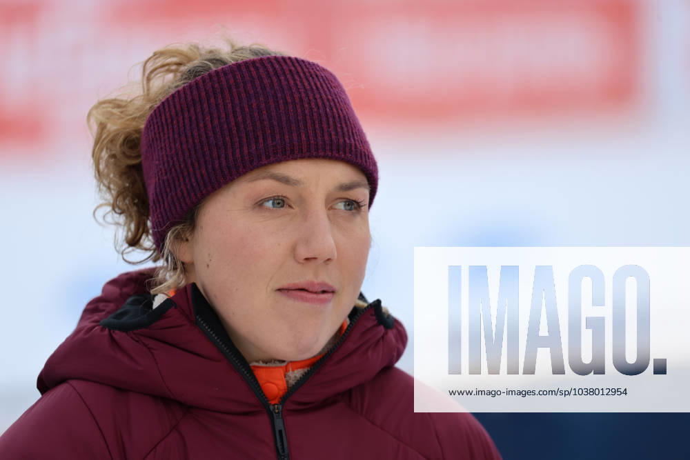 Lenzerheide, Switzerland 14 December 2023 IBU Biathlon World Cup Lenzerheide Sprint Women 2023 In the picture Laura Dahlmeier ZDF Biathlon Expert Biathlon Arena Graubünden