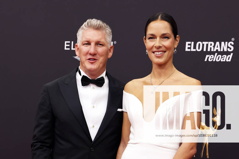 BAMBI Award 2023 in Munich Bastian Schweinsteiger with wife Ana Ivanovic on the red carpet Bambi 2023 Award Ceremony on 16 11 2023 at the Bavaria Filmstudios Munich Bavaria, Germany