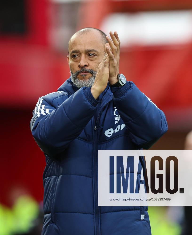 Nottingham Forest v Bournemouth Premier League Nuno Espirito Santo the manager of Nottingham Forest thanks the fans during the Premier League match at the City Ground, Nottingham