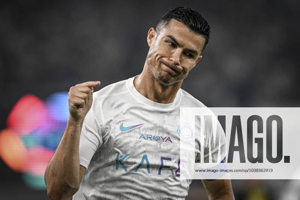 Cristiano Ronaldo of Al-Nassr celebrates after scoring a goal during the Roshn Saudi League 2023 - Al Ittihad v Al-Nassr at Prince Abdullah Al-Faisal Sports City in Jeddah, Saudi Arabia. (Alexandre Neto SPP)
