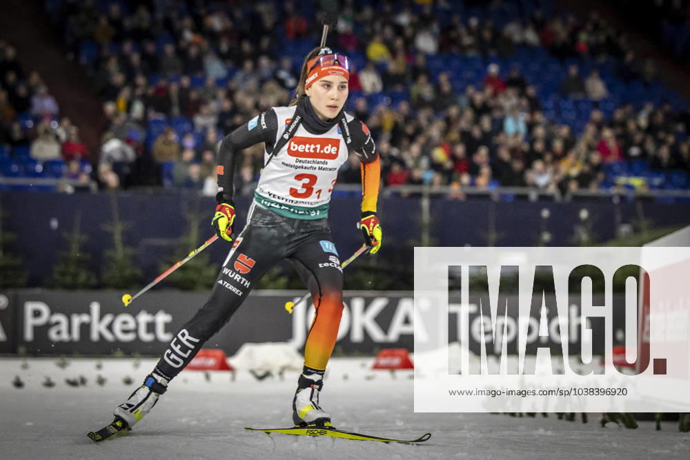 Bett1 de WTC Biathlon at Schalke, 28 12 2023 Karla Gehrmann Talent Team Challenge 2023 Team Germany 2 at the bett1 de WTC Biathlon at Schalke on 28 12 2023 at the Veltins Arena in Gelsenkirchen Germany