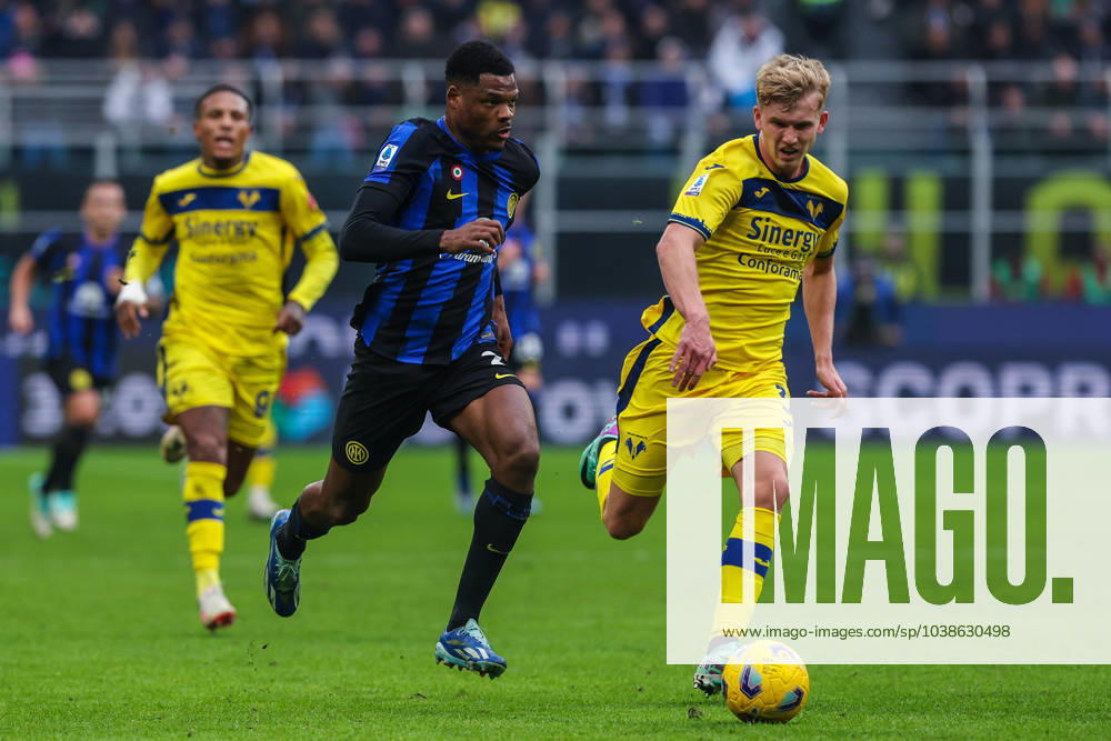Marcus Thuram of FC Internazionale seen in action during Serie A 2023 24 football match between FC Internazionale and Hellas Verona at Giuseppe Meazza Stadium, Milan, Italy on January 06, 2024 - Milan Stadio Giuseppe Meazza Milan Italy