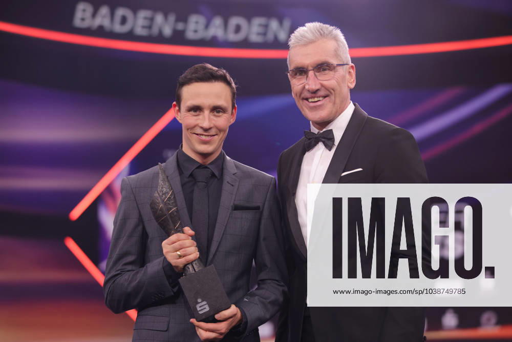 Eric Frenzel, former Nordic combined athlete, after being honored during the Sportsman of the Year 2023 event in Baden Baden 17 12 2023