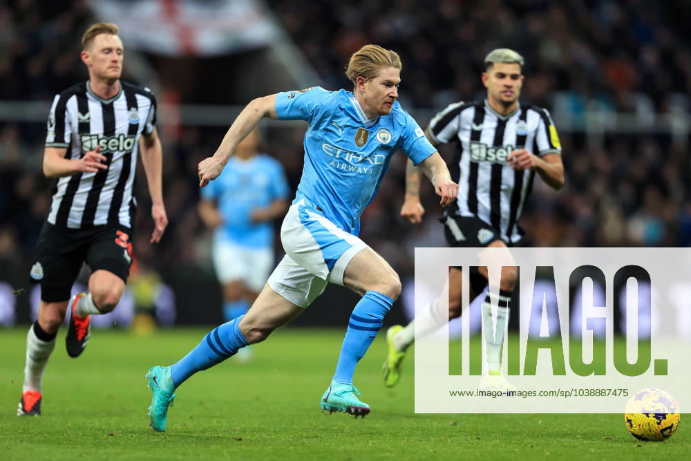Fußball Premier League Newcastle United gegen Manchester City 13. Januar 2024 Premier League Newcastle United gegen Manchester City Kevin De Bruyne von Manchester City Foto Simon Stacpoole Abseits Newcastle upon Tyne UK