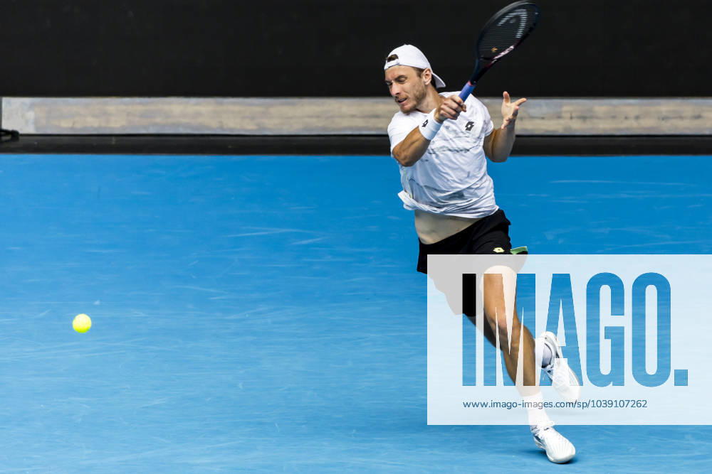 MELBOURNE, VIC - JANUARY 18: Lukas Klein of Slovakia in action during Round 2 of the 2024 Australian Open on January 18 2024, at Melbourne Park in Melbourne, Australia. (Photo by Jason Heidrich Icon Sportswire) TENNIS: JAN 18 Australian Open Icon240118030