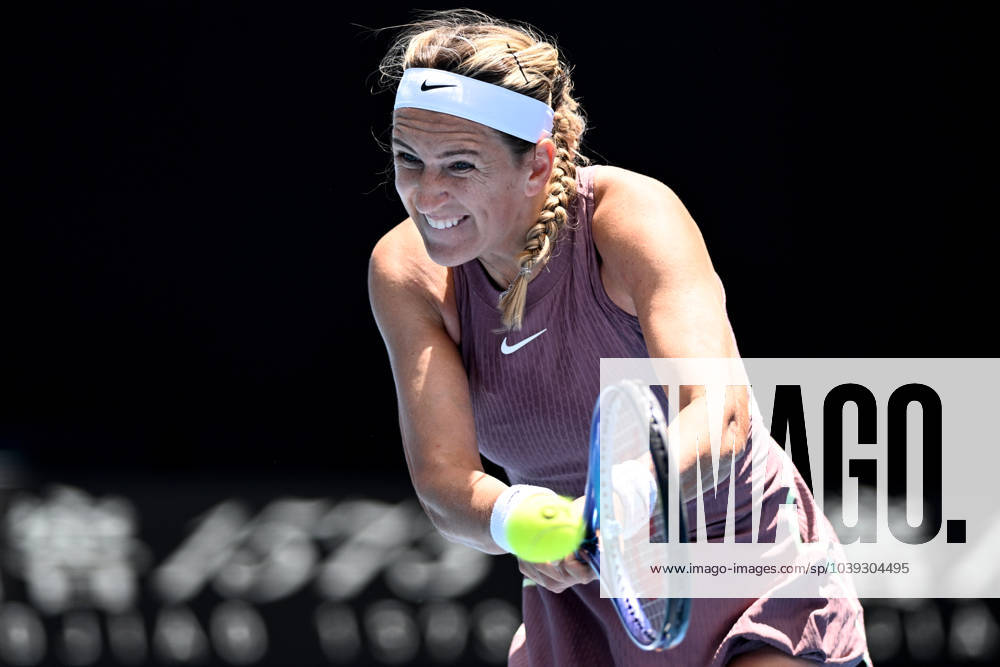 TENNIS AUSTRALIAN OPEN, Victoria Azarenka of Belarus in action during her 4th round match against Dayana Yastremska of Ukraine on Day 9 of the 2024 Australian Open at Melbourne Park in Melbourne, Monday, January 22, 2024. ( NO ARCHIVING, , NO USE IN BOOKS WITHOUT CONSENT MELBOURNE VICTORIA AUSTRALIA