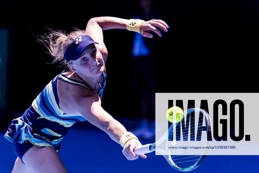 KW04 MELBOURNE, VIC - JANUARY 22: Dayana Yastremska of Ukraine in action during the 4th round of the 2024 Australian Open on January 22 2024, at Melbourne Park in Melbourne, Australia. (Photo by Jason Heidrich Icon Sportswire) TENNIS: JAN 22 Australian Open Icon240122001