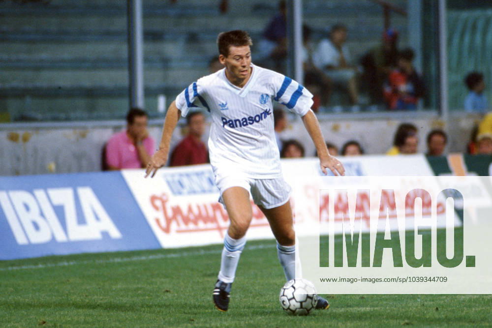CHRIS WADDLE, Olympique Marseille, Ligue 1, 1990-91, Azione, Action, Single shot Ligue 1 1990-91 OLYMPIQUE MARSIGLIA