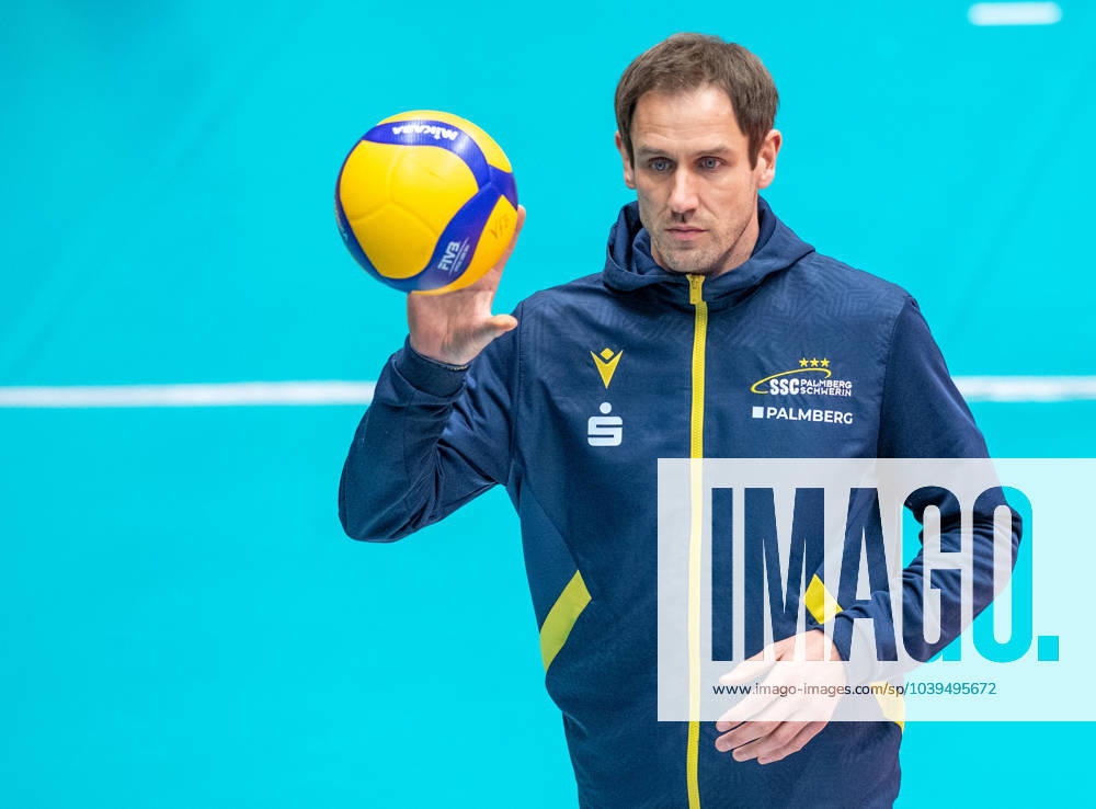 Volleyball Bundesliga VfB Suhl Lotto Thüringen SSCPalmberg Schwerin Coach Felix Koslowski 99 SSC Palmberg Schwerin Action Press photo Gerhard König Volleyball Bundesliga