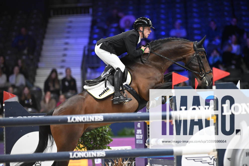 20240126 Jumping Amsterdam AMSTERDAM, NETHERLANDS JANUARY 26 2024 Marcus Ehning ridding Stargold at Jumping Amsterdam on January 26, 2024 in Amsterdam, Copyright Thomas Reiner ThomasReiner pro Amsterdam Nord Holland Netherlands