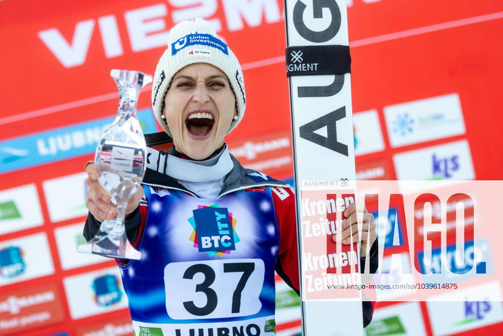 KW04 Ski jumping, Skispringen, Ski, nordisch - FIS WC Ljubno LJUBNO,SLOVENIA,27.JAN.24 - NORDIC SKIING, SKI JUMPING - FIS World Cup, normal hill, ladies. Image shows c. GEPAxpictures Klansek