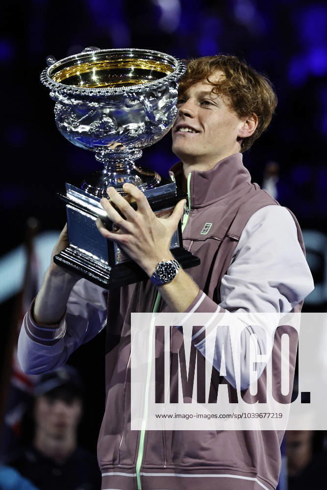 Jannik Sinner, ITA, after final of 2024 Australian Open in Melbourne